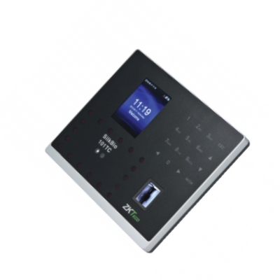 ZKTeco MB2000 multi‑biometric access device featuring face recognition, fingerprint scanner, card reader, and PIN keypad with built‑in battery backup for uninterrupted secure entry.