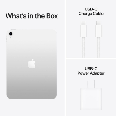 Apple iPad 11-inch Wi-Fi model in Silver featuring 256GB storage and powered by the A16 chip for smooth performance and multitasking.