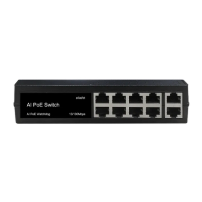 GNT-P9109ES 8+1 port PoE switch with 120W total power and 100Mbps speed for reliable network device connectivity.
