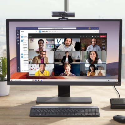 AverMedia PW515 4K UHD Live Streamer webcam with HDR, auto focus, and dual microphones for professional streaming.