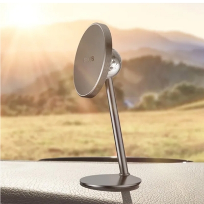 Black Baseus Little Sun Magnetic Car Mount (SUTY-01) designed for secure dashboard placement with strong magnetic grip.