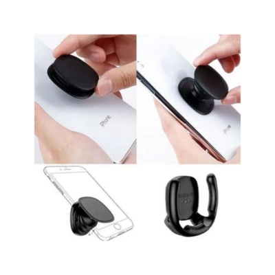 Black Baseus Interesting Airbag Phone Support (SUMQN-01) featuring a compact and ergonomic design for secure smartphone grip.