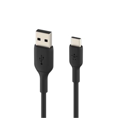 Belkin USB-C to USB-A Charging Cable 1M (CAB001bt1MBK) in black, designed for fast and reliable charging of USB-C devices.