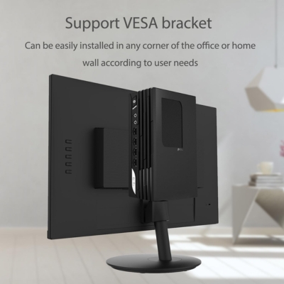 MSI PRO DP21 13M mini PC paired with a 22 inch MSI Full HD monitor for efficient office and home productivity