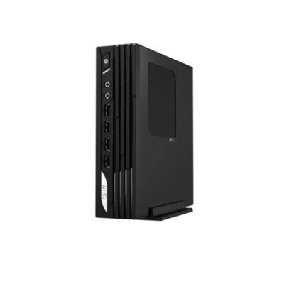 MSI PRO DP21 14M mini PC paired with a 22 inch MSI Full HD monitor for efficient office and home productivity