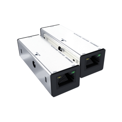 Genata Fast Ethernet PoE Media Converter GNT-P2903AB designed to transmit data and power over Ethernet for network devices.