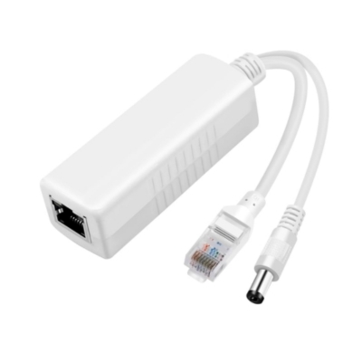 GNT-69P02 PoE splitter supporting 10/100/1000Mbps speed, designed to separate Ethernet data and power for non-PoE network devices.