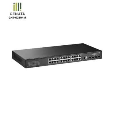Genata G2804M6 24+4+1 Port Gigabit Manageable Switch provides reliable network performance, advanced configuration, and efficient data traffic management.
