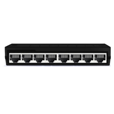 Genata GNT-G1008EL 8-port switch ideal for expanding networks and connecting desktops, IP cameras, or NAS devices.