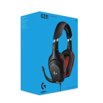 The Logitech G331 is a wired over-ear gaming headset featuring a noise-canceling microphone, soft memory foam ear cushions, and clear stereo sound for immersive gameplay.