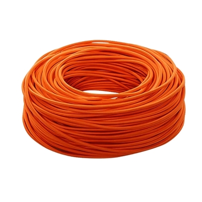 UNV CAT6 CCA LAN cable 305 meters in orange, ideal for home and office network installations. Model CAB-LC3100B-CCA-IN.
