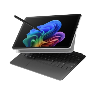 Microsoft Surface Pro 12 featuring a Snapdragon X Plus processor, 24GB RAM, and 1TB SSD in a sleek detachable 2-in-1 design.