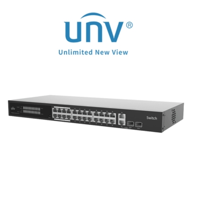 UNIVIEW 24+1+1+1 Port Gigabit Cloud Managed Aggregation Switch NSW3000-25GT1GP1GC-IN designed for high-capacity enterprise network aggregation.