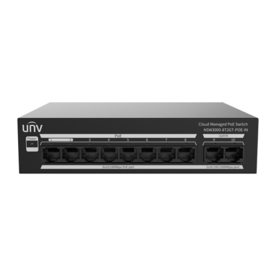 UNIVIEW 8+2 Port Cloud Managed PoE Switch 