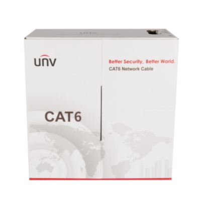 CAB-LC3100B-E1-CCA-IN UNV CAT6 CCA LAN cable, 305 meters, durable and flexible, perfect for large networking projects and data transmission.