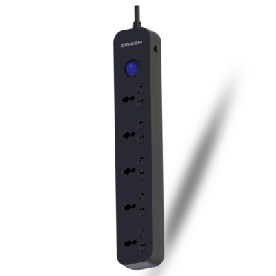 Digicom 5-Socket Surge Protector 3M 