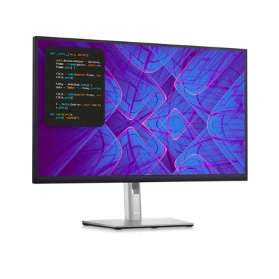 Dell 27-inch P2723QE 4K UHD monitor featuring USB-C hub connectivity, thin bezels, and an adjustable ergonomic stand for office use