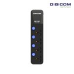 Digicom 4-Socket Surge Protector with USB 2M