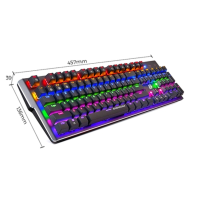 Digicom Wired Mechanical Gaming Keyboard RGB (DG-G80) featuring responsive mechanical switches and customizable RGB backlighting for immersive gaming.