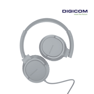 Digicom W7 wired headphone with built-in microphone designed for clear audio, online meetings, and music listening.