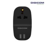Digicom universal plug adapter with USB.