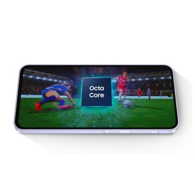 Samsung Galaxy A36 5G smartphone with 8GB RAM and 128GB storage, including a 25W fast charger for efficient daily charging.